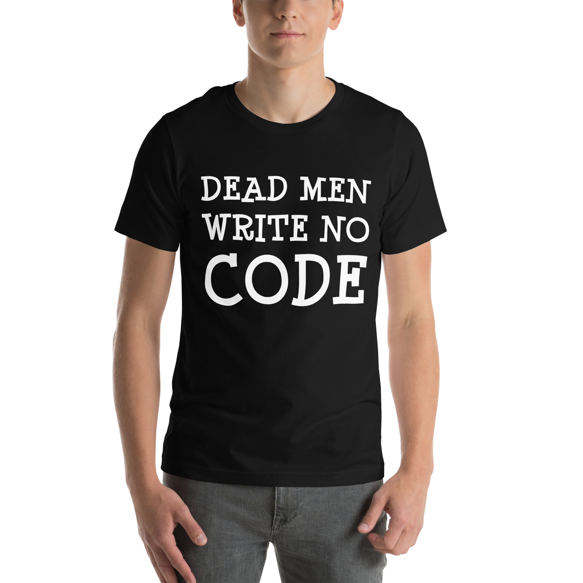 Dead Men Write No Code | Unisex T-Shirt - Black - M