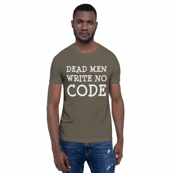 Dead Men Write No Code Unisex T-Shirt - Image 4