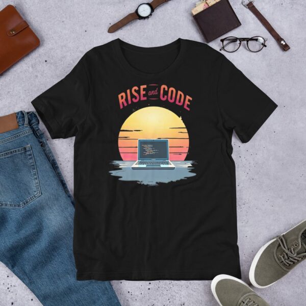 Rise and Code T-Shirt - Black