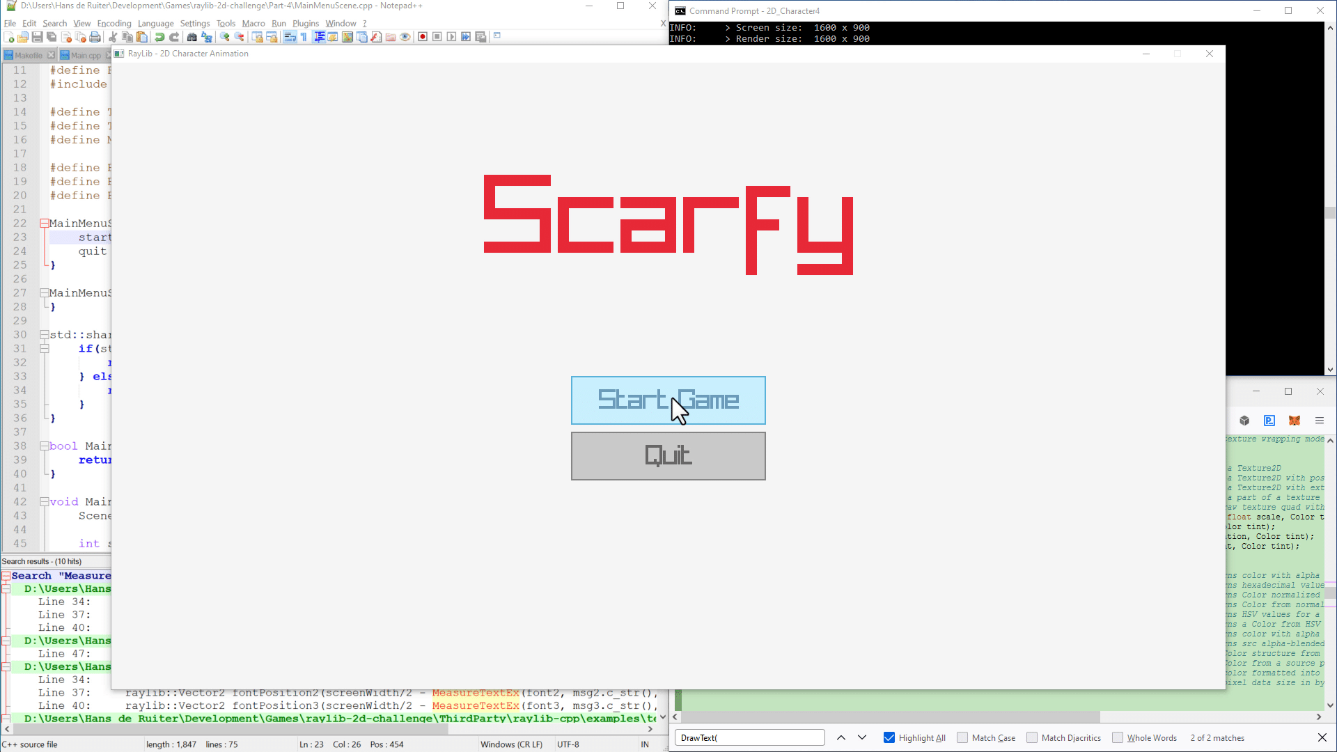 RayLib 2D Challenge Part 4 - Making the Menu - Kea Sigma Delta