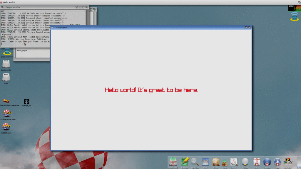 Hello raylib AmigaOS