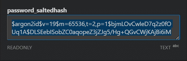Libsodium password hash string includes all needed parameters