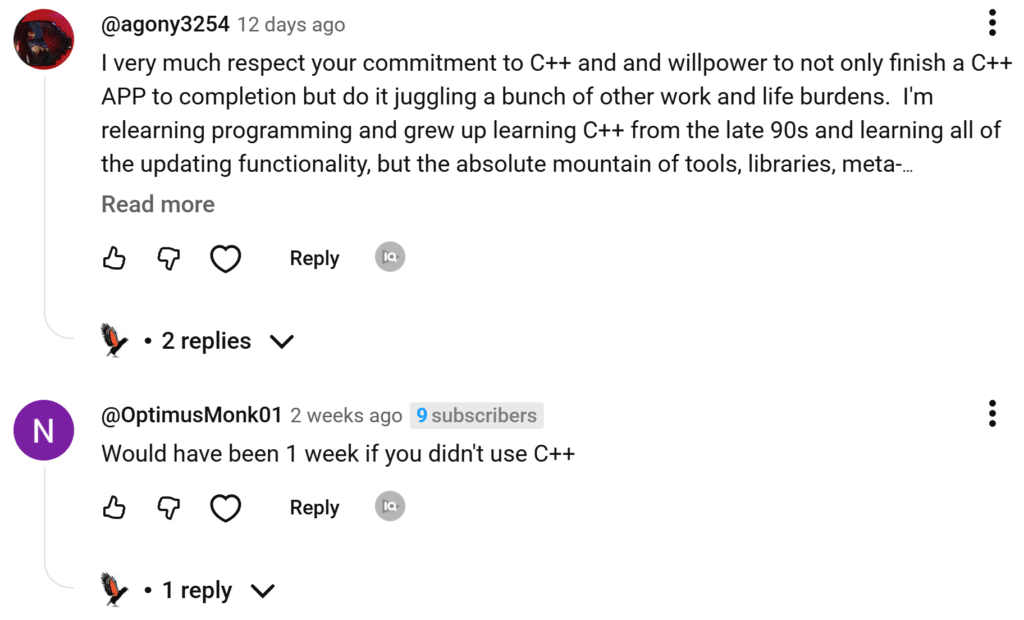 C is Hard Youtube Comments 1